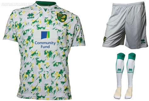 Norwich City Fc 201617 Errea Away And Third Kits Football Fashionorg