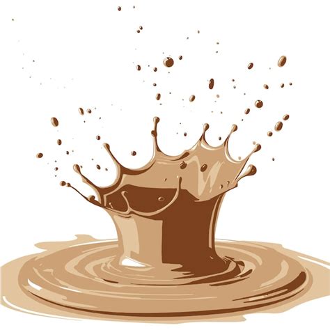 Premium Vector Vector Splashes Of Coffee Or Hot Chocolate Illustrations Set Isolated On The