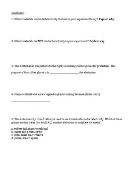 Conductors and Insulators Experiment by Alexa Stefan | TPT