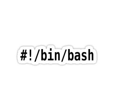 Bin Bash Black Text Design For Command Line Hackers Sticker Cool