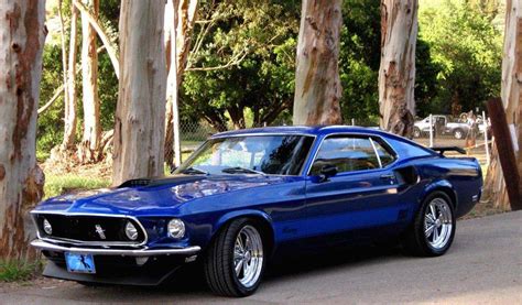 Electric Blue 1969 Ford Mustang Mach 1 Fastback Muscle Cars Classic Cars Muscle Mustang