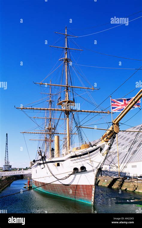 England, Kent, Chatham, Historic Dockyard, HMS Gannet Stock Photo - Alamy