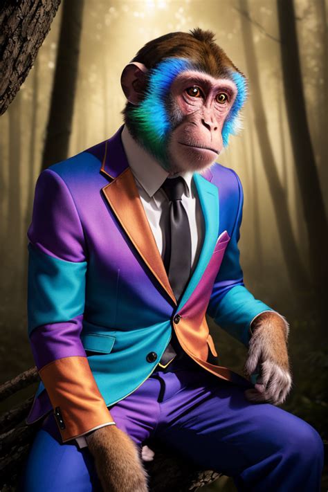 Technicolour Monkey Suit Rstablediffusion