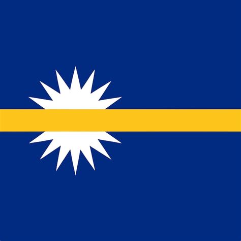 Ilustraci N De La Bandera De Nauru Sobre Un Fondo Blanco Vector