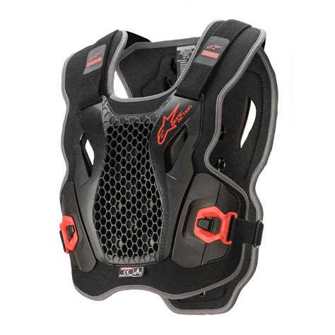 Bionic Action Chest Protector Black Red Tracktion Motorcycles