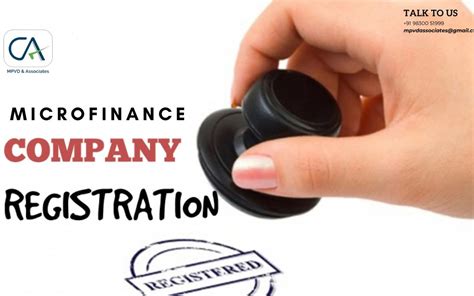 Guide To Microfinance Company Registration In India