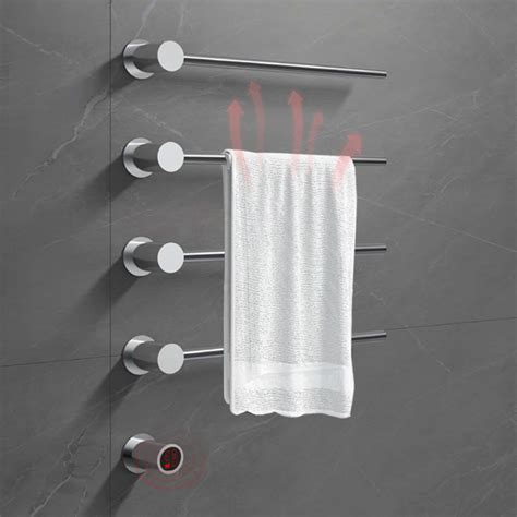 Stainless Steel Brushed Nickel Heated Towel Rack Bathroom Towel Warmer