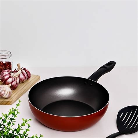 Frigideira Wok Antiaderente 24cm Vermelha Sabore Casual Home No Shoptime