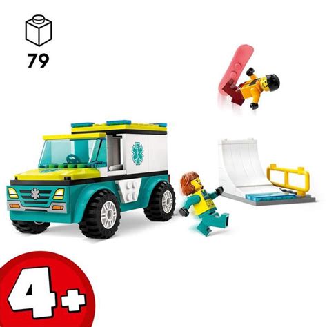 Lego City Lambulance De Secours Et Le Snowboardeur Lego