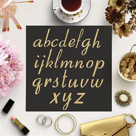 BUY 5 FOR 8 Gold Glitter Alphabet, Gold Letters, Glitter Font Clipart ...