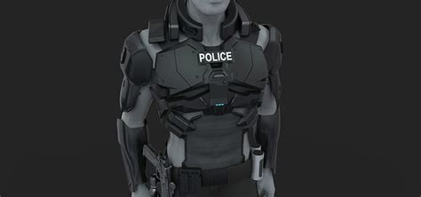 Police armor 3D model animated | CGTrader