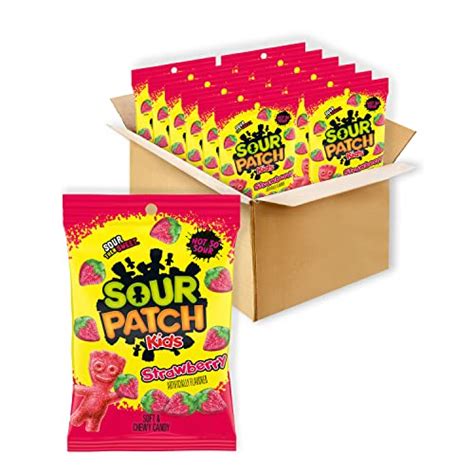 Sour Patch Kids Strawberry Soft And Chewy Candy 8 Oz Bags Pack Of 12