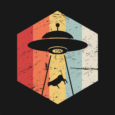 Vintage Retro Ufo Alien Abduction Icon Ufo T Shirt Teepublic