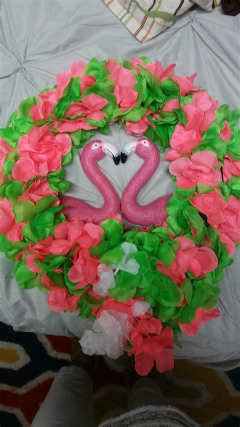 Diy Dollar Tree Flamingo Wreath Dollar Tree Crafts Flamingo