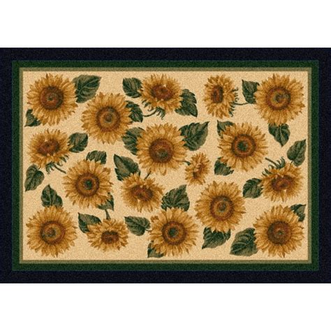 Milliken Seasonal Area Rugs Sunflower Garden Golden Sunflower Garden