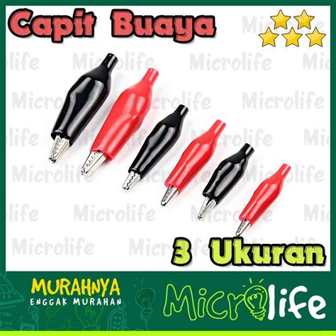 Jual Capit Buaya Alligator Clip Jepit Aki Sepasang Hitam Merah Shopee