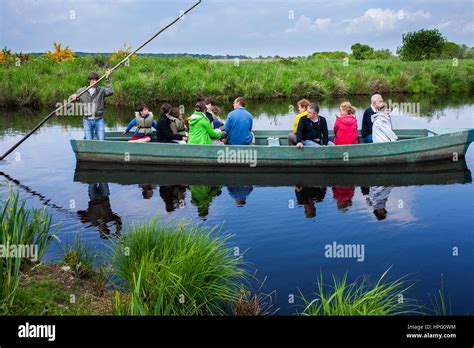 Barge With Tourists Near Port Of Breca Natural Regional Park Of La