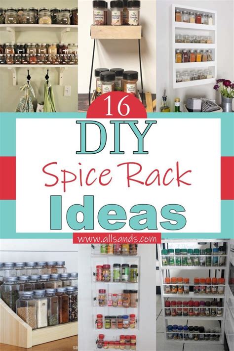 16 DIY Spice Rack Ideas For Your Kitchen - All Sands