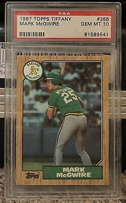 Topps Tiffany Mark Mcgwire Psa Gem Mint Rookie Rc A S Ebay