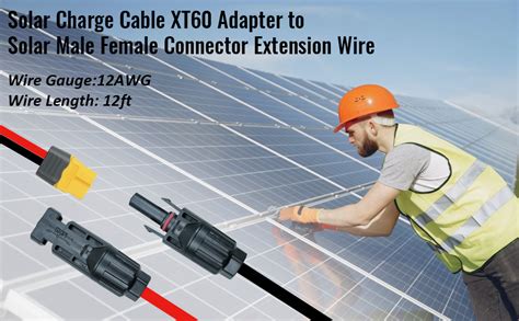 Yigucs Solar To Xt60 Charge Extension Cable 12awg Compatible With Mc4 To Xt60