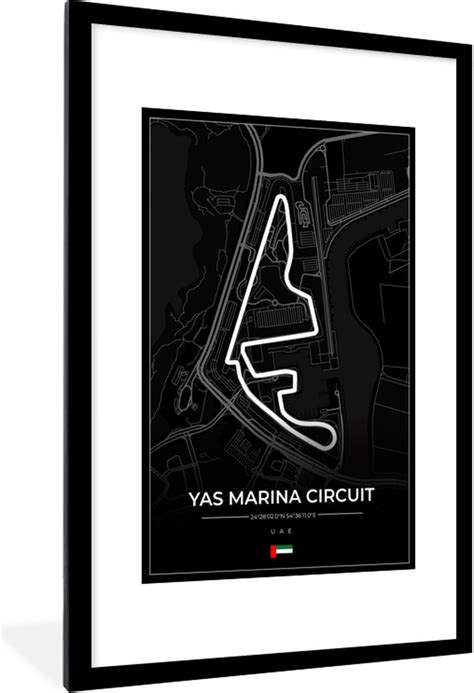 Fotolijst Incl Poster Racebaan Yas Marina Circuit Circuit F