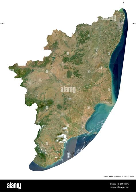 Tamil Nadu State Of India Sentinel 2 Satellite Imagery Shape