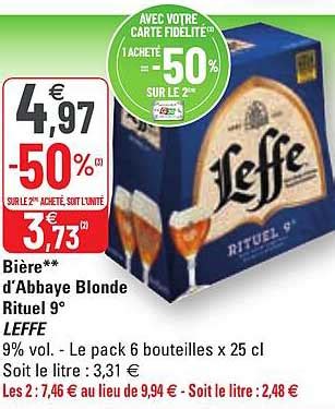 Promo Bi Re D Abbaye Blonde Rituel Leffe Chez G Icatalogue Fr