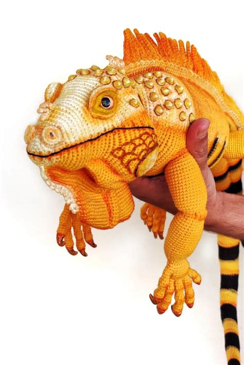 This Big Life Size Realistic Iguana Amigurumi Pattern From Tricks Of