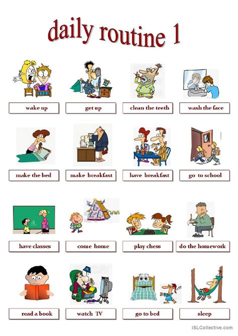 Daily Routines English Esl Worksheets Pdf And Doc