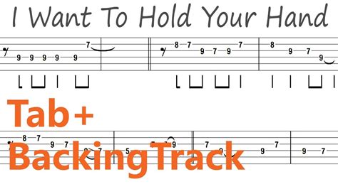 The Beatles I Want To Hold Your Hand Guitar Tab Backingtrack Youtube