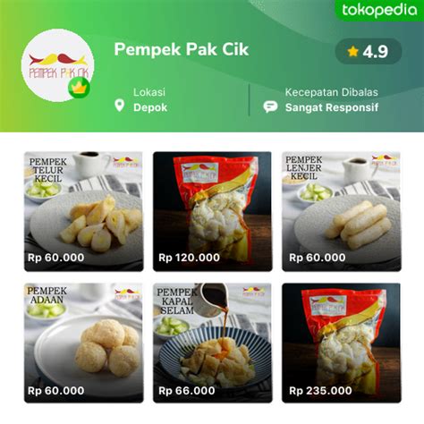 Toko Pempek Pak Cik Online Produk Lengkap Harga Terbaik Tokopedia