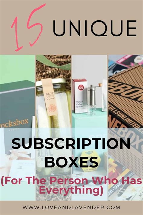 15 Unique Subscription Boxes For The Person Who Has Everything - Love ...