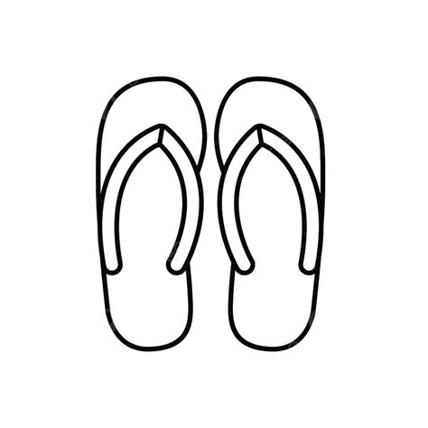 Beach Flip Flops Vector Hd Images Flip Flops Linear Icon Linear