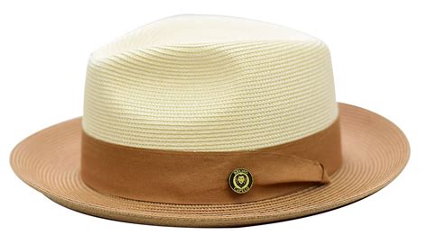 Two Tone Straw Fedora By Bruno Capelo Summer Hats Hats For Men Mens