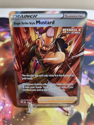 Pokemon Single Strike Style Mustard Battle Styles Swsh Full Art