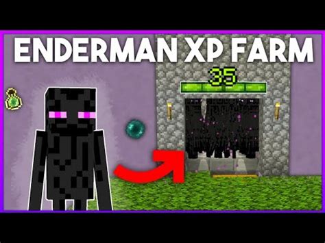 Minecraft Enderman Xp Farm Easy Xp Design Bedrock Java Youtube