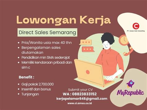 Lowongan Kerja Direct Sales Di PT Career Indo Consulting LokerSemar Id