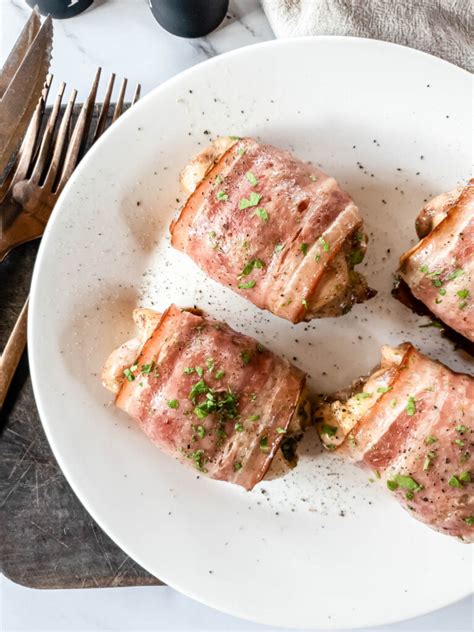 Bacon Wrapped Chicken Thighs In The Oven So Easy