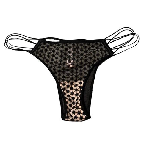 Victoria S Secret Intimates Sleepwear New Victorias Secret Black Nude Mesh Lace String