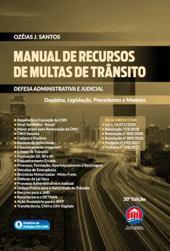 Manual De Recursos De Multas De Trânsito Livraria Leitura Atual