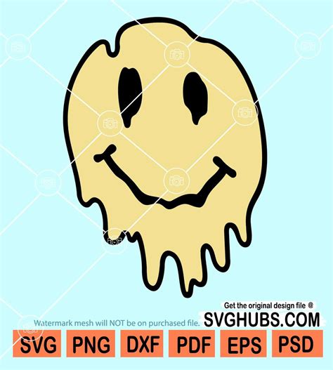 Melting Smiley Face Svg Smiley Face Drip Svg Melting Face Svg Images And Photos Finder