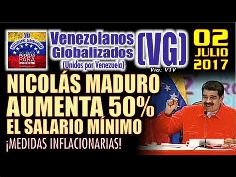 Nicol S Maduro Aumenta El Salario M Nimo Vg Youtube