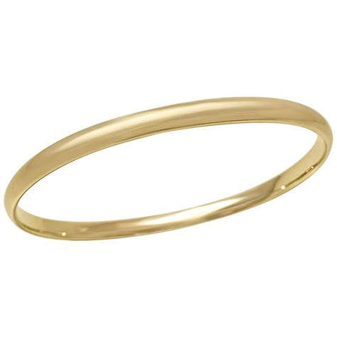 14 Karat Yellow Gold Oval Bangle Bracelet With T Pearls By Manart For