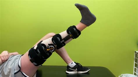 ACL Rehab Phase 1 Straight Leg Raise With Quad Set With Brace VMO