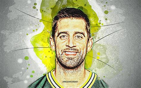 Wall Art - Digital Art - Aaron Rodgers Bay Packers American Football ...