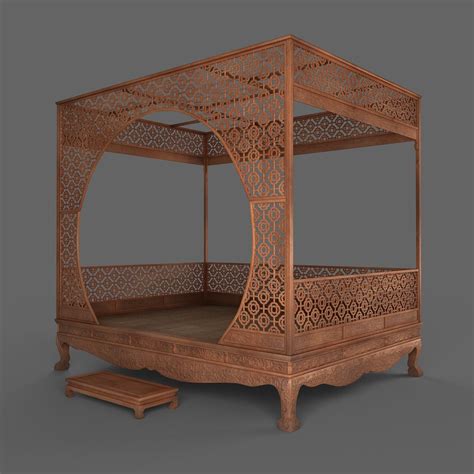 Canopy Bed 3d Modell 79 Obj Max Free3d