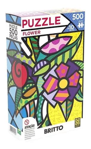 Puzzle 500 Peças Flower Romero Britto Grow MercadoLivre