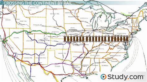 Westward Expansion Railroad Map