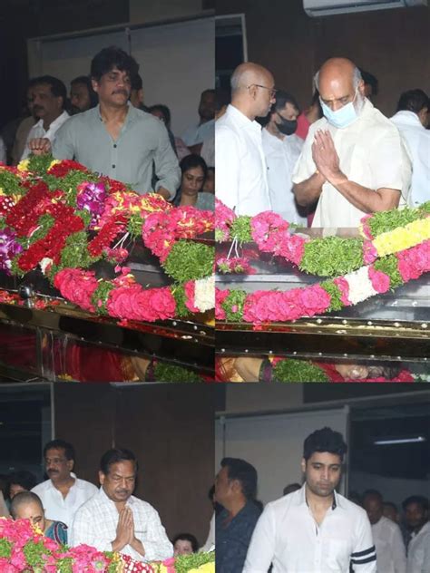 See Pics Tollywood Celebs Those Paid Last Respects To Mahesh Babu S