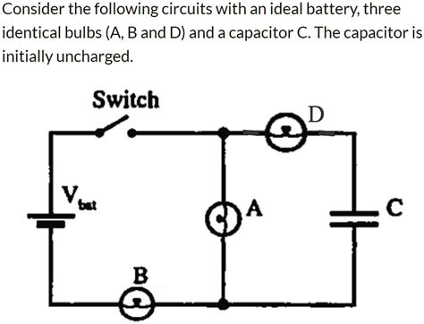 SOLVED Consider The Following Circuits With An Ideal Battery Three